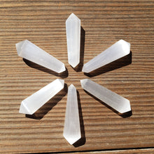 Load image into Gallery viewer, NATURAL SELENITE Double Terminated Gemstone Crystal Pencil Point (One)