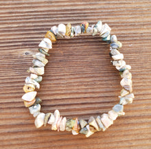 Load image into Gallery viewer, OCEAN JASPER Natural Stone Gemstone Stretchy Chip Bracelet