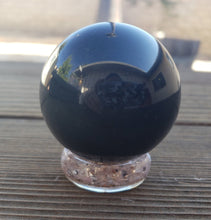 Load image into Gallery viewer, ORGONE ROSE QUARTZ Gemstone Sphere Stand And Worry Stone