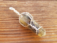 Load image into Gallery viewer, LABRADORITE Wire Wrapped Double Point Pendant Stone Natural Gemstone