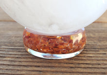 Load image into Gallery viewer, ORGONE CARNELIAN Gemsone Sphere Stand And Worry Stone