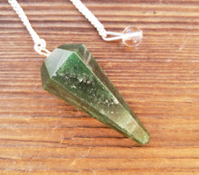 Load image into Gallery viewer, JADE Natural Stone Gemstone Faceted Pendulum