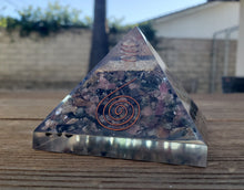 Load image into Gallery viewer, Extra Large (70-75mm) MULTI-TOURMALINE Orgone Gemstone Pyramid X-Large Pyramid Orgone