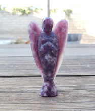 Load image into Gallery viewer, 3" LEPIDOLITE ANGEL Natural Handcarved Stone Gemstone