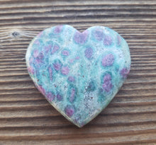 Load image into Gallery viewer, NATURAL RUBY In FUCHSITE Gemstone Puffy Heart 30-35mm