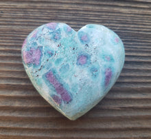 Load image into Gallery viewer, NATURAL RUBY In FUCHSITE Gemstone Puffy Heart 30-35mm