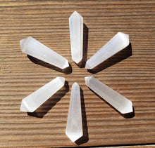 Load image into Gallery viewer, NATURAL SELENITE Double Terminated Gemstone Crystal Pencil Point (One)
