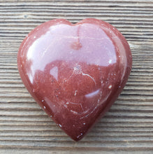 Load image into Gallery viewer, Large NATURAL RED JASPER Gemstone Puffy Heart 60-70mm