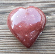 Load image into Gallery viewer, Large NATURAL RED JASPER Gemstone Puffy Heart 60-70mm