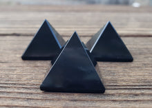 Load image into Gallery viewer, OBSIDIAN natural small gemstone crystal pyramid 20-22