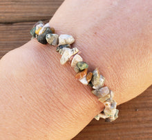 Load image into Gallery viewer, OCEAN JASPER Natural Stone Gemstone Stretchy Chip Bracelet