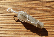 Load image into Gallery viewer, LABRADORITE Wire Wrapped Double Point Pendant Stone Natural Gemstone