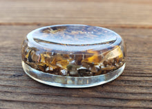 Load image into Gallery viewer, ORGONE TIGER EYE Gemsone Sphere Stand And Worry Stone