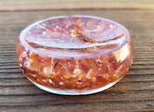 Load image into Gallery viewer, ORGONE CARNELIAN Gemsone Sphere Stand And Worry Stone