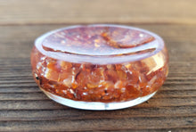 Load image into Gallery viewer, ORGONE CARNELIAN Gemsone Sphere Stand And Worry Stone