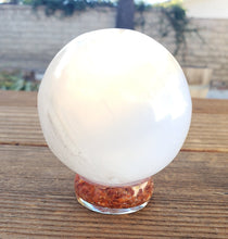 Load image into Gallery viewer, ORGONE CARNELIAN Gemsone Sphere Stand And Worry Stone