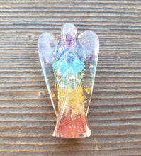 Load image into Gallery viewer, 2 INCH 7 CHAKRA LAYERED Orgone Gemstone Angel