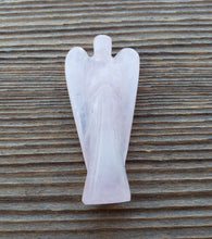 Load image into Gallery viewer, 2" ROSE QUARTZ ANGEL Natural Handcarved Stone Gemstone