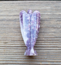 Load image into Gallery viewer, 3" LEPIDOLITE ANGEL Natural Handcarved Stone Gemstone
