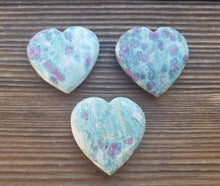 Load image into Gallery viewer, NATURAL RUBY In FUCHSITE Gemstone Puffy Heart 30-35mm
