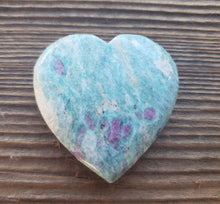 Load image into Gallery viewer, NATURAL RUBY In FUCHSITE Gemstone Puffy Heart 30-35mm