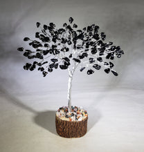Load image into Gallery viewer, Natural BLACK TOURMALINE Gemstone Chip Tree With 150 Stones Crystal Tree Of Life