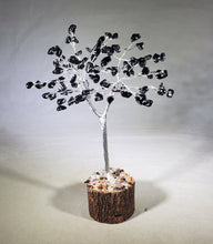 Load image into Gallery viewer, Natural BLACK TOURMALINE Gemstone Chip Tree With 100 Stones Crystal Tree Of Life