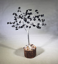 Load image into Gallery viewer, Natural BLACK TOURMALINE Gemstone Chip Tree With 100 Stones Crystal Tree Of Life