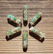 Load image into Gallery viewer, CHRYSOPRASE ORGONE Single Terminated Gemstone Crystal Pencil Point (One)