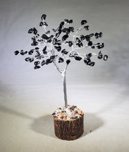 Load image into Gallery viewer, Natural BLACK TOURMALINE Gemstone Chip Tree With 100 Stones Crystal Tree Of Life