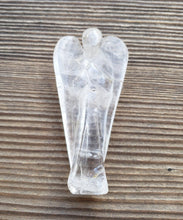 Load image into Gallery viewer, 3" CLEAR QUARTZ ANGEL Natural Handcarved Stone Gemstone