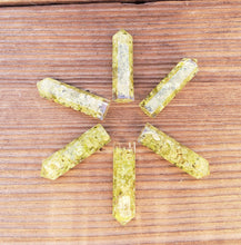 Load image into Gallery viewer, PERIDOT ORGONE Single Terminated Gemstone Crystal Pencil Point (One)