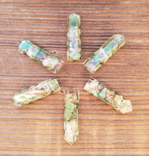 Load image into Gallery viewer, CHRYSOPRASE ORGONE Single Terminated Gemstone Crystal Pencil Point (One)