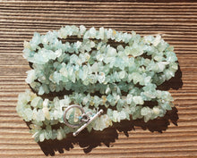 Load image into Gallery viewer, AQUAMARINE Natural Stone Gemstone 30" Chip Necklace