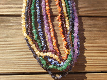 Load image into Gallery viewer, 7 CHAKRA Natural Stone Gemstone 30" Chip Necklace Set