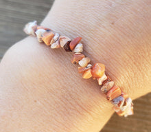 Load image into Gallery viewer, NATURAL FIRE OPAL Stone Gemstone Stretchy Chip Bracelet