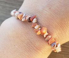 Load image into Gallery viewer, NATURAL FIRE OPAL Stone Gemstone Stretchy Chip Bracelet