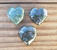 Load image into Gallery viewer, NATURAL MOSS AGATE Gemstone Puffy Heart 40-45mm