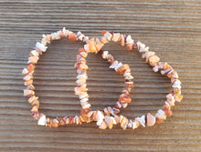 Load image into Gallery viewer, NATURAL FIRE OPAL Stone Gemstone Stretchy Chip Bracelet