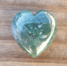 Load image into Gallery viewer, NATURAL MOSS AGATE Gemstone Puffy Heart 40-45mm