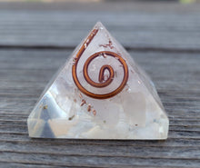 Load image into Gallery viewer, Small (25-30mm) ROSE QUARTZ COIL Orgone Gemstone Pyramid Small Pyramid Orgone