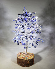 Load image into Gallery viewer, Natural SODALITE STEP Style Gemstone Chip Tree With 300 Stones Crystal Tree Of Life