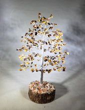 Load image into Gallery viewer, Natural TIGER EYE STEP Style Gemstone Chip Tree With 300 Stones Crystal Tree Of Life
