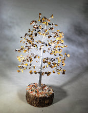 Load image into Gallery viewer, Natural TIGER EYE STEP Style Gemstone Chip Tree With 300 Stones Crystal Tree Of Life