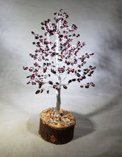 Load image into Gallery viewer, Natural GARNET STEP Style Gemstone Chip Tree With 300 Stones Crystal Tree Of Life