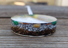 Load image into Gallery viewer, ORGONE MALACHITE And CITRINE Gemstone Round Shaped Pendant Orgone (One)