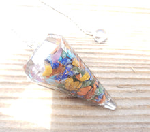 Load image into Gallery viewer, ORGONE 7 CHAKRA MIXED Gemstone Faceted Orgone Pendulum