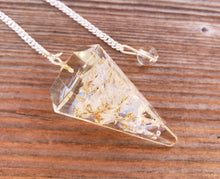 Load image into Gallery viewer, ORGONE OPALITE Gemstone Faceted Orgone Pendulum