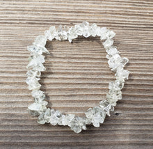 Load image into Gallery viewer, PRASIOLITE Natural Stone Gemstone Stretchy Chip Bracelet