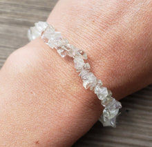 Load image into Gallery viewer, PRASIOLITE Natural Stone Gemstone Stretchy Chip Bracelet
